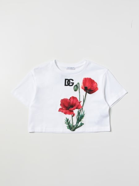 Dolce & Gabbana Kids Girls Poppy Print Sweatshirt in 10 Yrs White