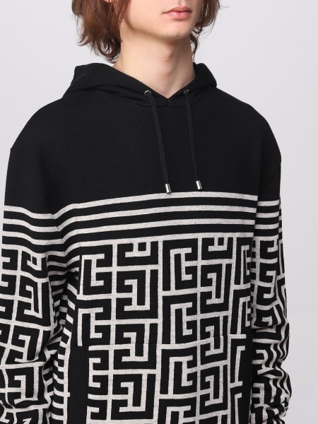 Sweatshirts & Sweaters Balmain - Zipped monogram hoodie with