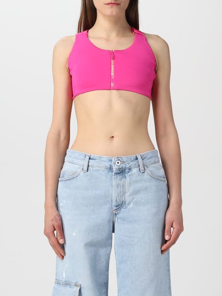 Off-white top in stretch fabric