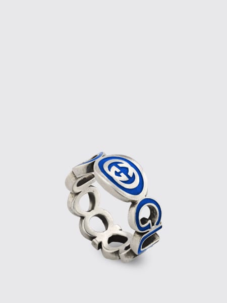 Women's Gucci: GG Gucci ring in enamelled silver