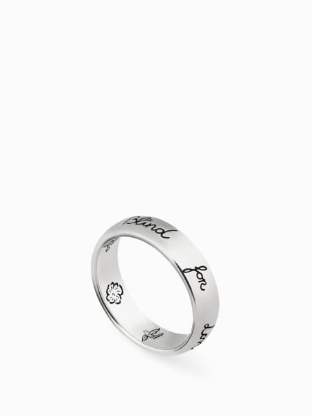 Women's Gucci: Gucci Blind for Love ring in silver with engraved symbols