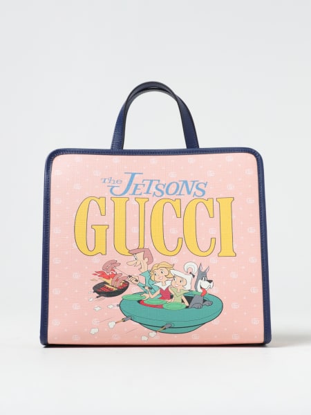 Borse Gucci: Borsa The Jetson's Gucci in cotone spalmato con stampa all over