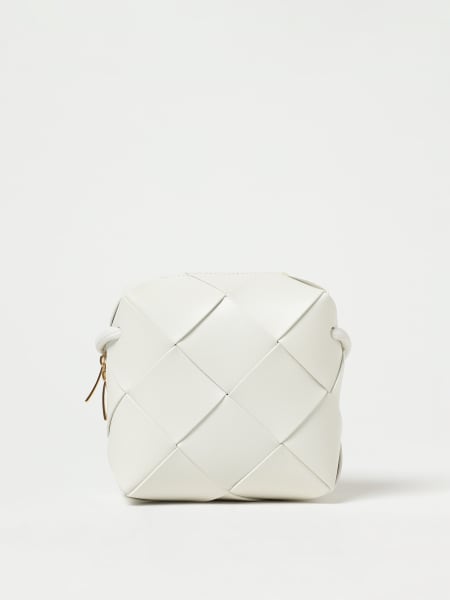 White Bottega Veneta Mini Intrecciato Cassette Crossbody Bag