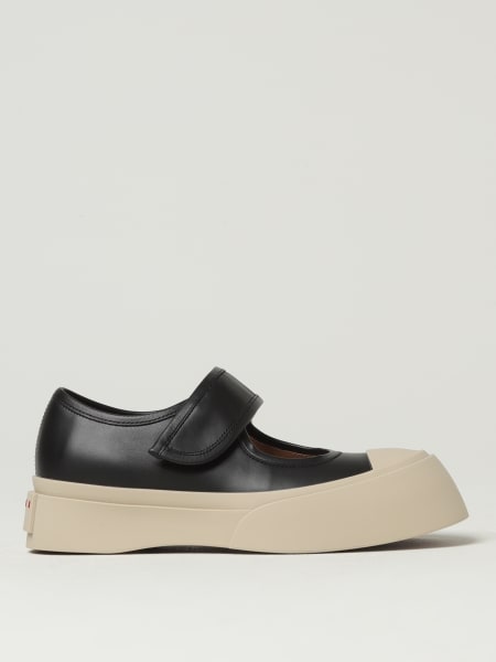 Marni: Marni Pablo Mary Jane in leather with logo