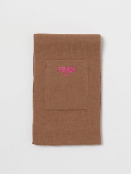 Fendi kids scarf in wool and cashmere blend