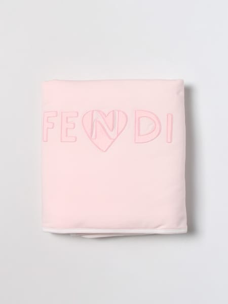 Coperta Fendi Kids in cotone con logo ricamato