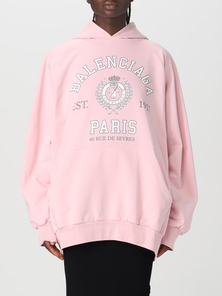 Women's Balenciaga: Balenciaga sweatshirt in cotton with contrasting printed logo