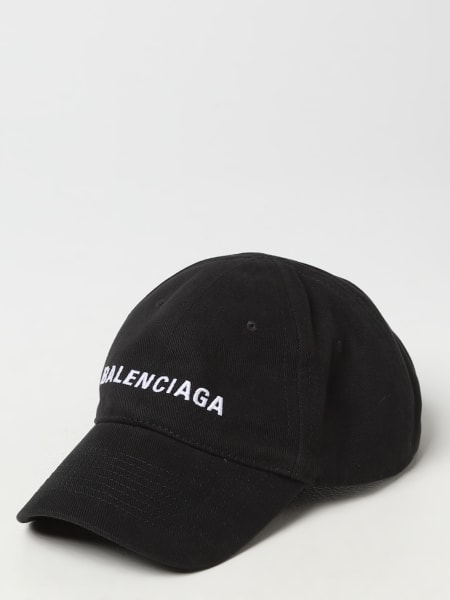 Balenciaga hat in cotton with embroidered logo