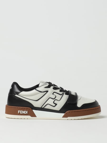 Sneakers Match Fendi in pelle con monogram FF embossed