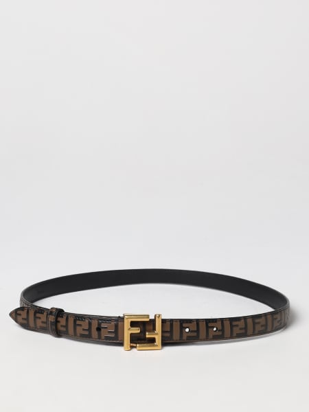 Fendi leather belt with FF monogram