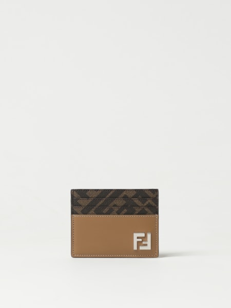 Fendi: Fendi FF Squared credit card holder in leather
