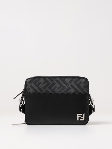 Fendi: FF Fendi Camera Case Organizer bag in leather and saffiano fabric