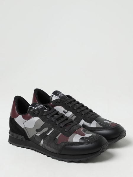 Valentino Green and Red Valentino Garavani Camo Rockrunner