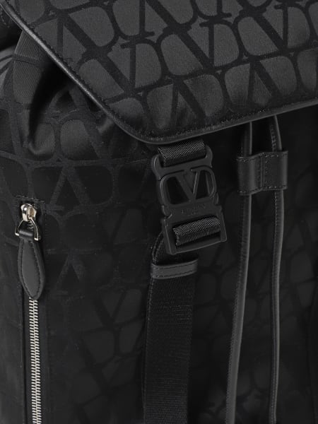 VALENTINO GARAVANI, Black Men's Backpacks