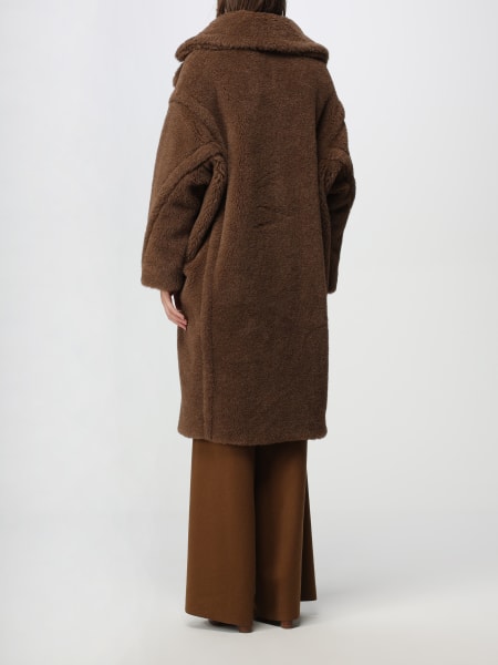 MAX MARA: Teddy coat in wool and silk blend - Dove Grey