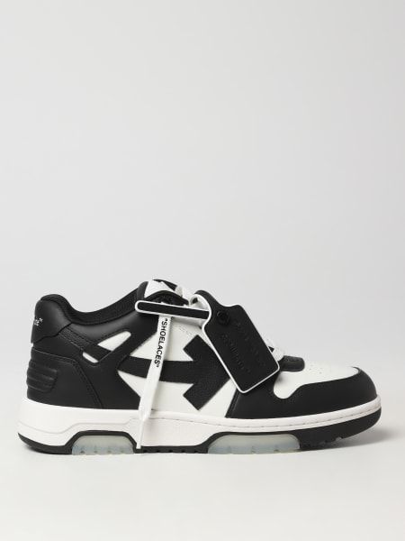 Men's Off-White: Off-White Out Of Office leather sneakers with logo