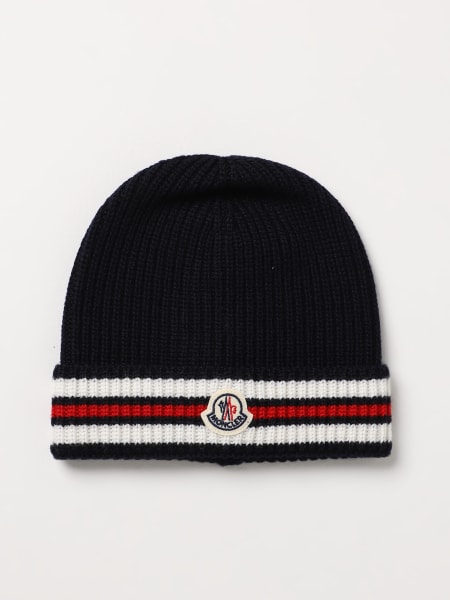 Moncler hat in virgin wool with logo