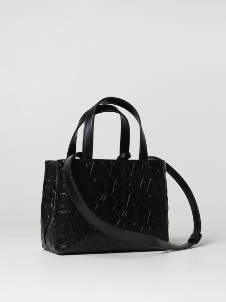 Small embossed all over logo shopper bag | ARMANI EXCHANGE Woman