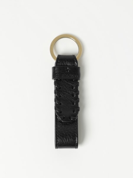 Croc-Effect Leather Key Fob