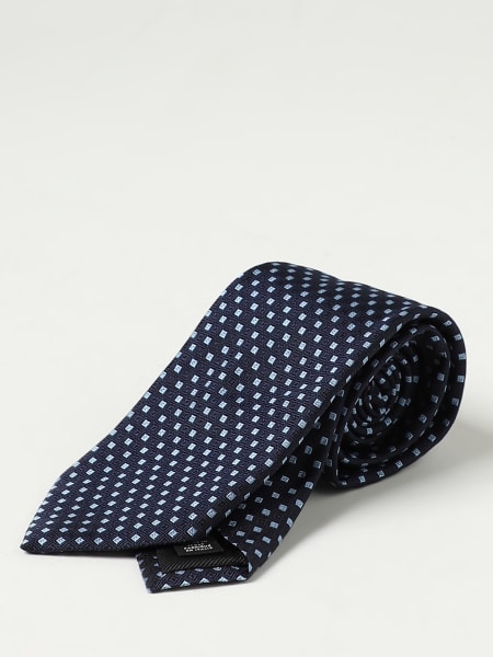 Cravatta Zegna in seta con micro stampa