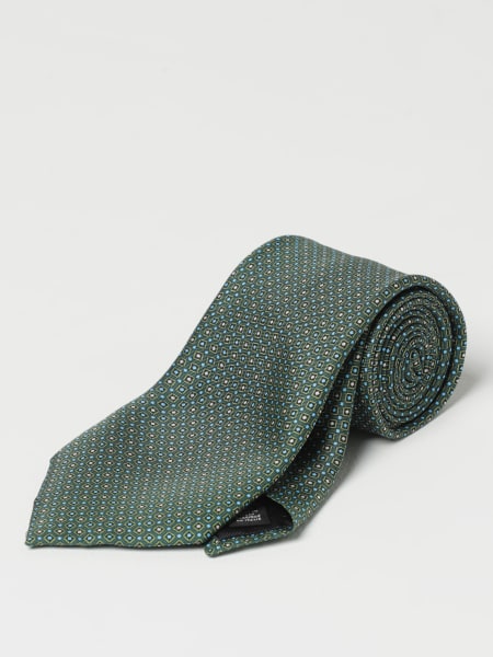 Cravatta Zegna in seta con motivo geometrico all over
