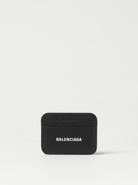 Balenciaga credit card holder in micro grained leather