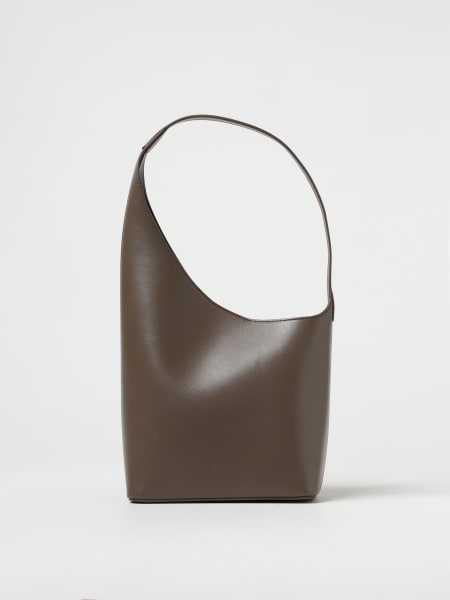 Aesther Ekme Demi Lune Leather Shoulder Bag - Woman Shoulder Bags Blue One Size