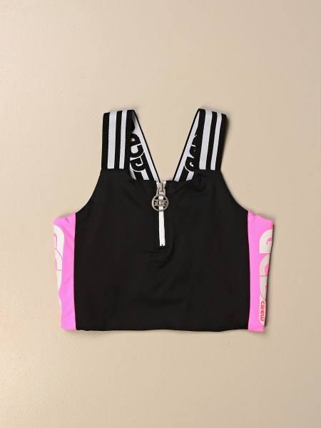 Gcds cropped top with zip