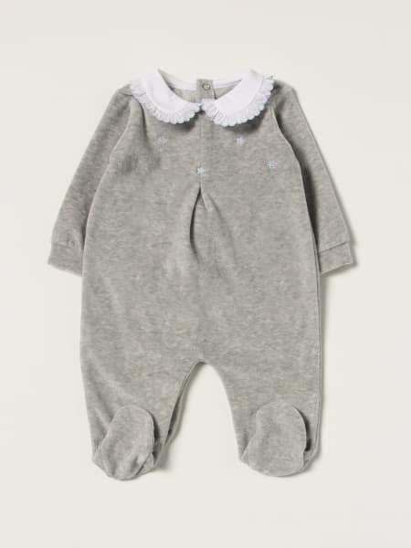 Kids' Siola: Siola footed jumpsuit in cotton with embroidered stars