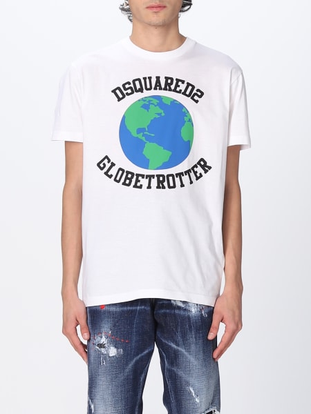 T-shirt Dsquared2 con stampa grafica Globetrotter