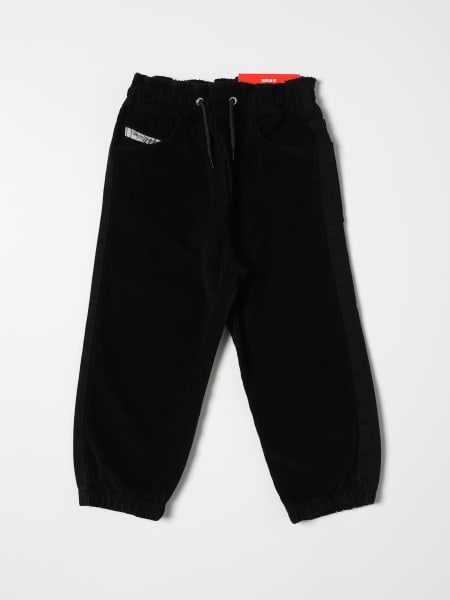 Diesel pants in cotton with drawstring at the waist