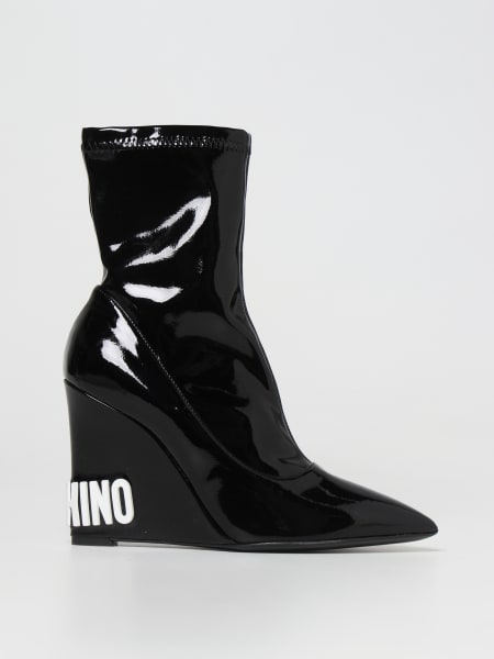 Bottines plates femme Moschino Couture