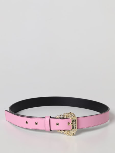 Versace Virtus Crystal Leather Belt - Pink