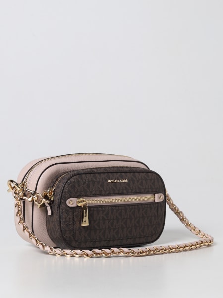 Michael Kors Outlet: Michael bag in grained leather - Cherry