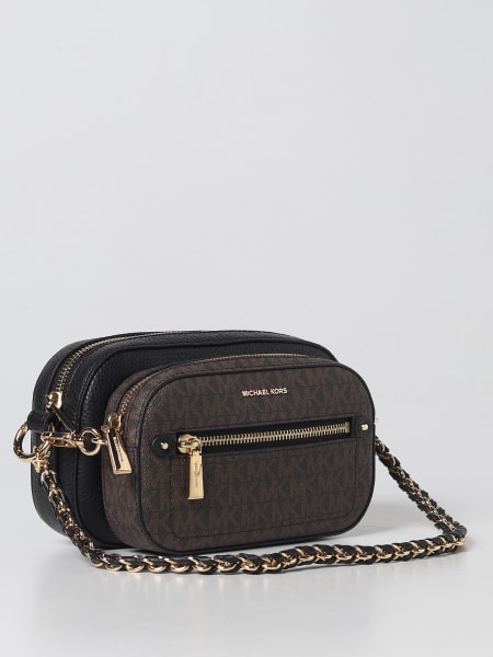 Michael Kors Outlet: Michael bag in grained leather - Cherry