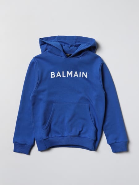 BALMAIN sweater for boys - Blue | Balmain Kids sweater BS4P20Z0001 online on GIGLIO.COM
