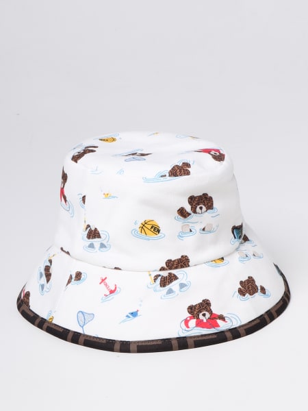 Cappello Fendi Kids reversibile in cotone e nylon