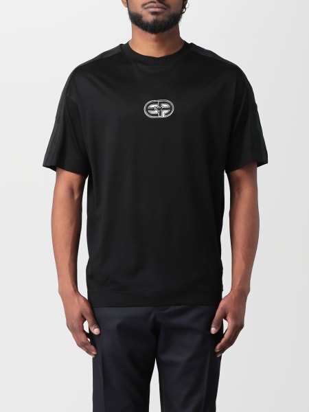 Udrydde sammenbrud mental EMPORIO ARMANI: T-shirt in cotton blend - Black | Emporio Armani t-shirt  3R1TT61JUVZ online on GIGLIO.COM