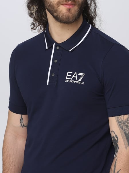 Dollar stikstof Vulgariteit EA7: polo shirt for man - Blue | Ea7 polo shirt 3RPF17PJ03Z online on  GIGLIO.COM
