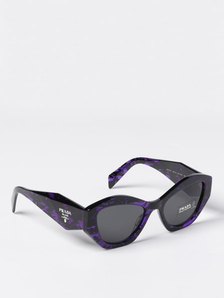 Prada Symbole sunglasses in acetate with logo lettering printed on the temples