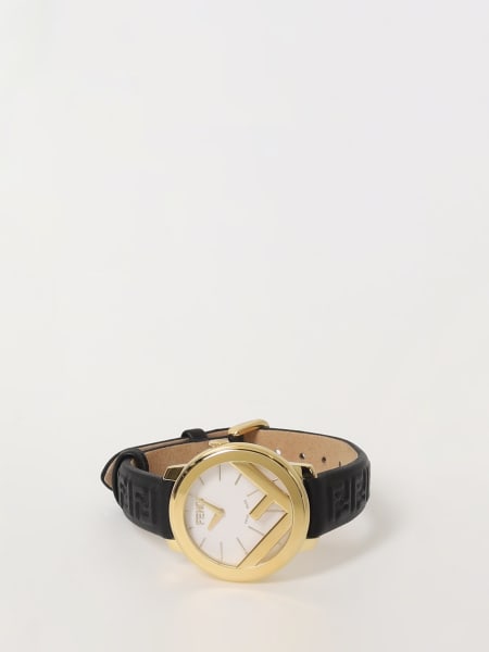 FENDI: Forever leather and steel watch - White | Fendi watch FOW974A2YG ...