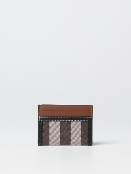 Burberry Sandon credit card holder in coated fabric and leather