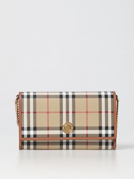 Burberry Hannah wallet bag in coated cotton with all-over Vintage Check
