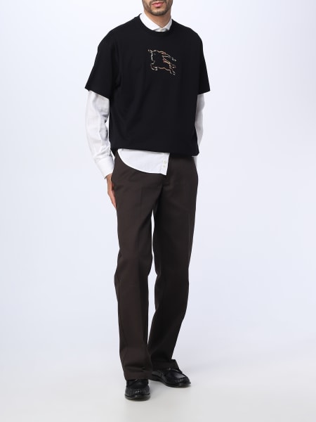BURBERRY: cotton T-shirt - Black | Burberry t-shirt 8070681 online at ...