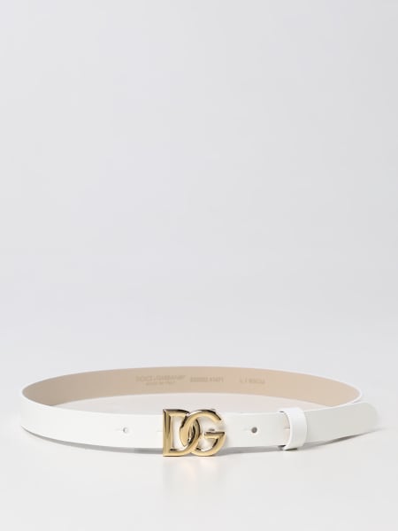 Dolce & Gabbana bambino: Cintura Dolce & Gabbana in vernice con fibbia monogram