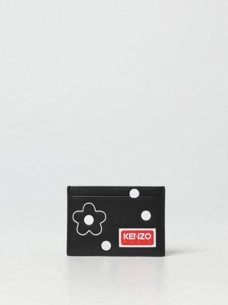 Kenzo: Portacarte di credito Kenzo in pelle