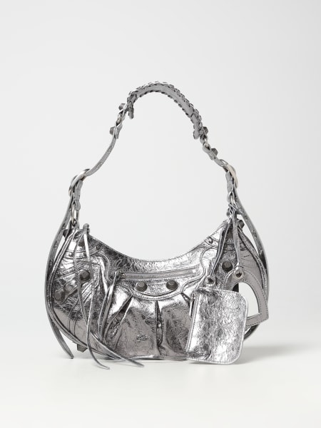 Women's Balenciaga: Balenciaga Le Cagole bag in metallic Arena leather