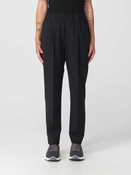 Pantaloni donna: Pantalone Brunello Cucinelli in misto lana stretch
