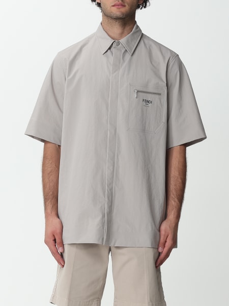 Camicia Fendi in nylon con logo stampato
