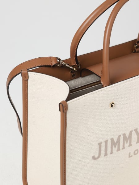 Buy Jimmy choo Logo Print Leather Cosmetic Pouch, Beige Color Women